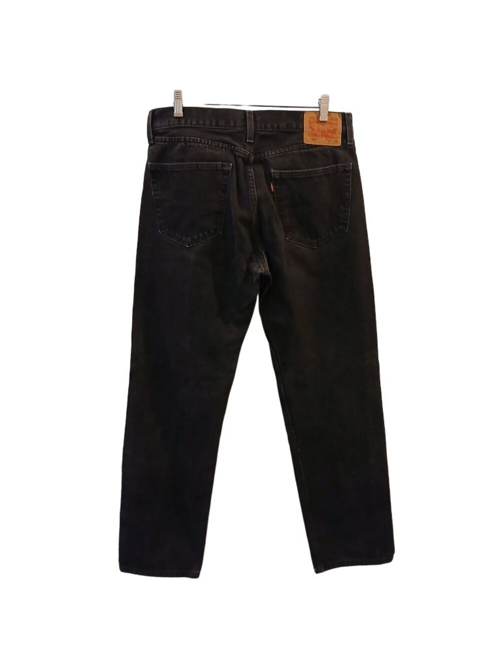 Levis 505 Straight Fit Black Denim Jeans W34 L32  Zip 5 pocket  #I-4